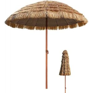 Aliz Event parasol de plage en paille synthetique